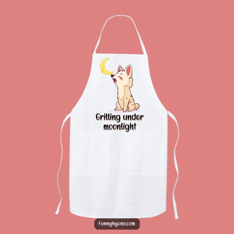 Funny Kawaii Hyena Apron: Moon Chef, Wild Kitchen, Hilarious Gift