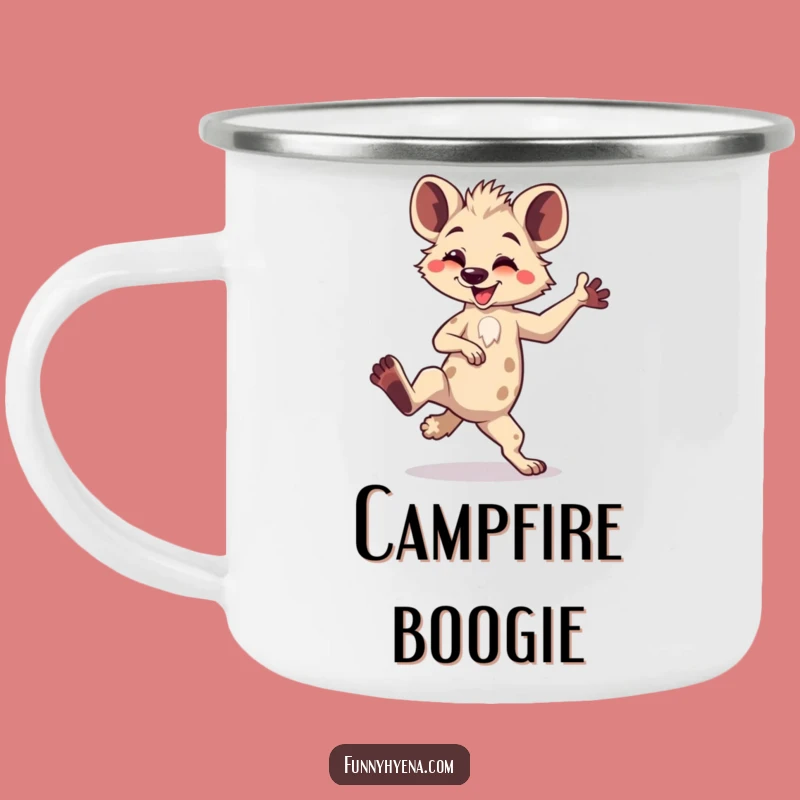Funny Kawaii Hyena Dance Camping Mug - Durable Cup with Comical Pose Gift