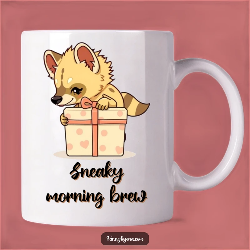 Funny Hyena Stealth Mug - Gift Box Surprise, Humorous Sneaky Present for Friends