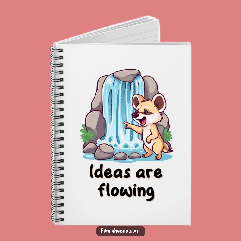 Funny Hyena Waterfall Notebook: Capture Your Sparkling Ideas and Adventures