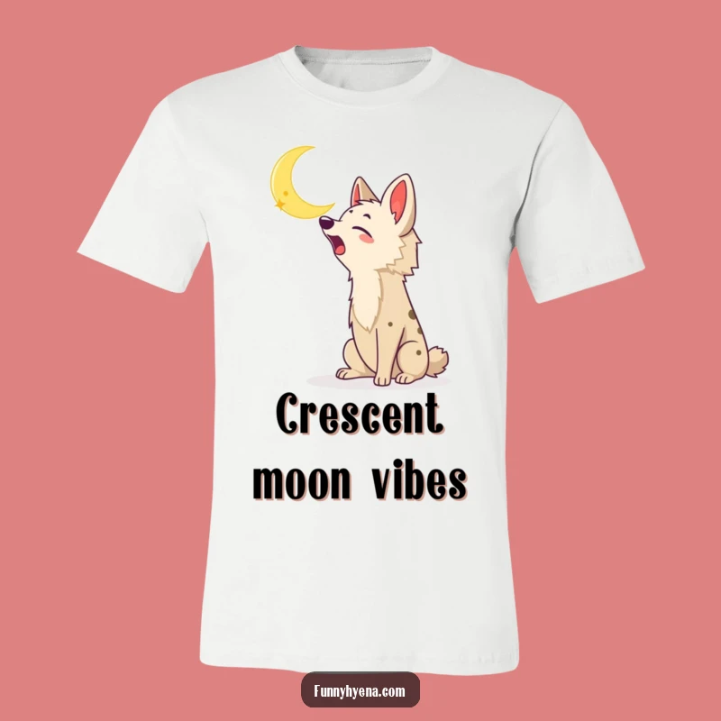 Funny Kawaii Hyena T-Shirt: Moon Howl, Wild Fun, Hilarious Gift