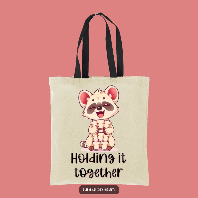 Funny Kawaii Hyena Cups Tote Bag - Stylish & Comical Carryall Gift